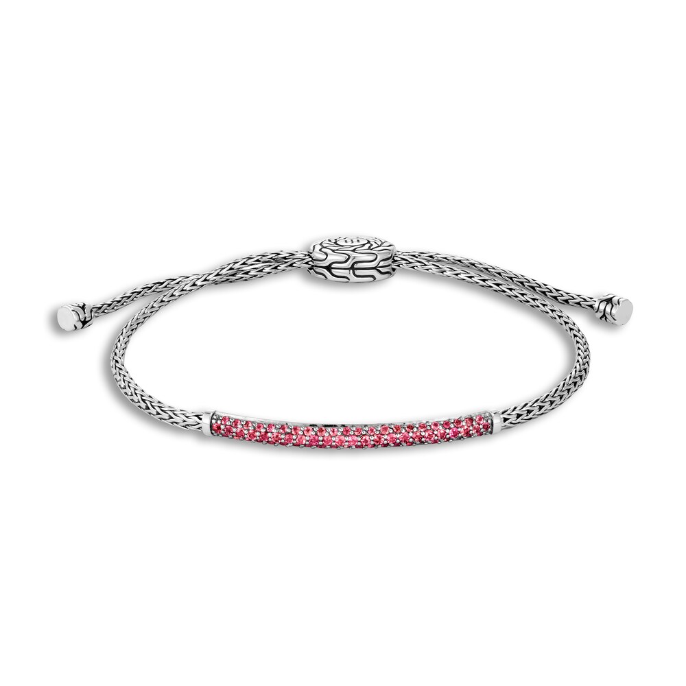 John Hardy Classic Chain Lab-Created Ruby Bolo Bracelet Sterling Silver, Medium-Large uBpuJnCt