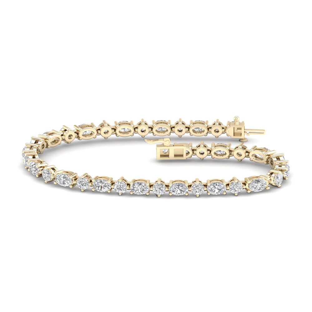 Lab-Created Diamond Tennis Bracelet 7 ct tw Round/Oval 14K White Gold uGF4H5r5