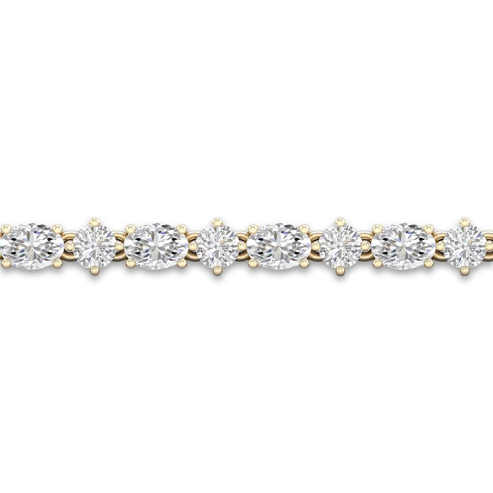 Lab-Created Diamond Tennis Bracelet 7 ct tw Round/Oval 14K White Gold uGF4H5r5