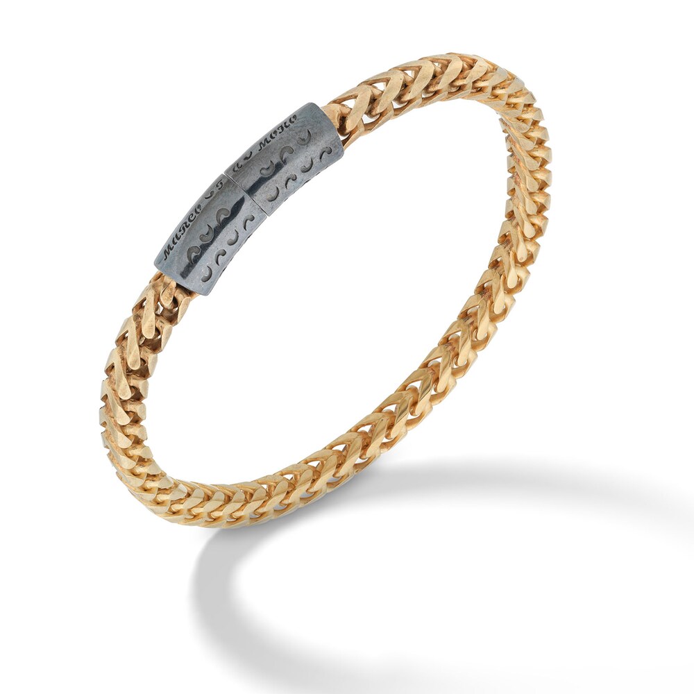 Marco Dal Maso Ulysses Men's Wide Bracelet Sterling Silver/18K Yellow Gold-Plated 8" uU0BtJyK