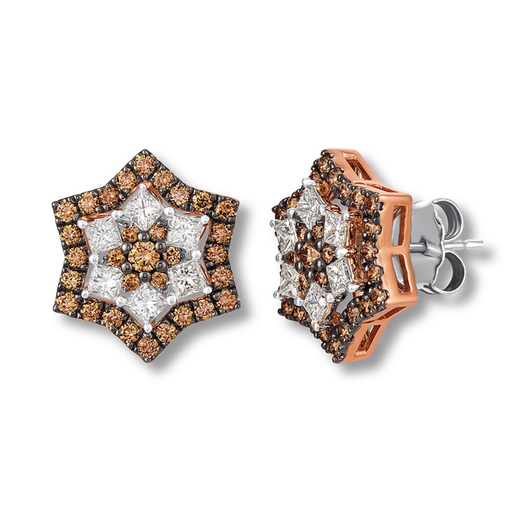 Le Vian Diamond Earrings 1-1/5 carat tw 14K Two-Tone Gold uoCd4qBK