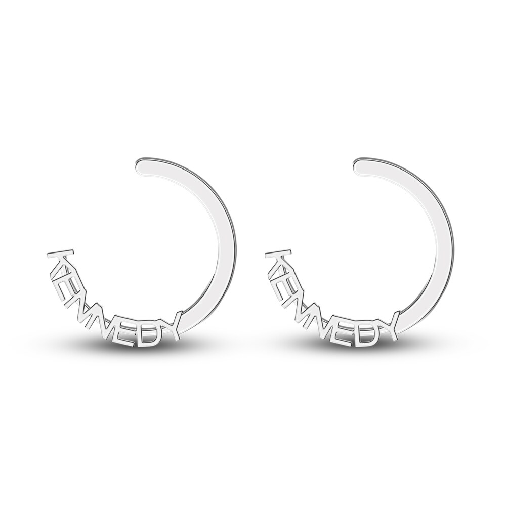 Engravable High-Polish Circle Hoop Earrings Sterling Silver 43mm uthzqXZR