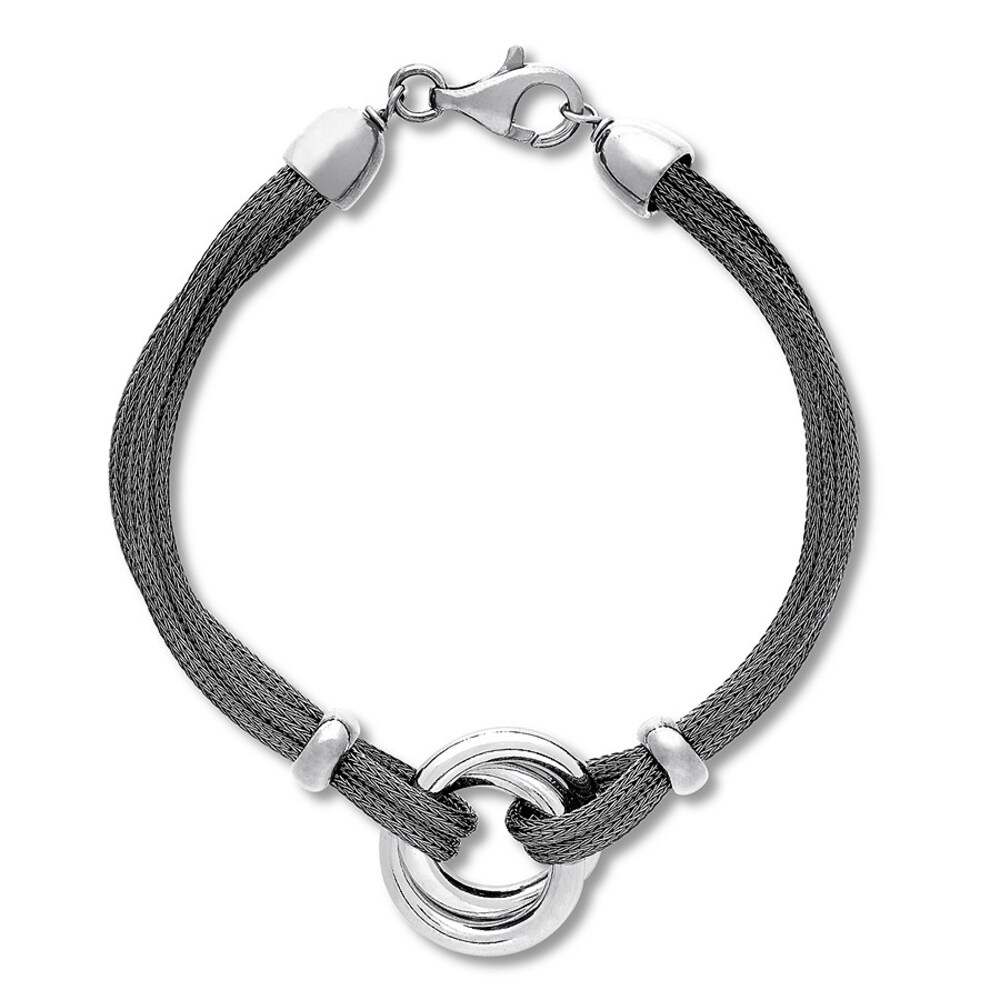 Circle Mesh Bracelet Sterling Silver 7.5" v1lX9vYh