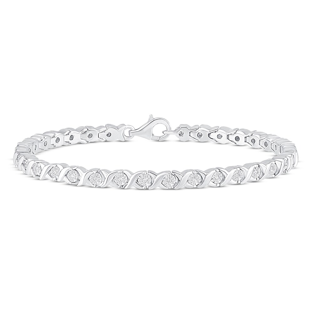 Diamond Bracelet 1/3 ct tw Round-cut Sterling Silver v1w0w2n7