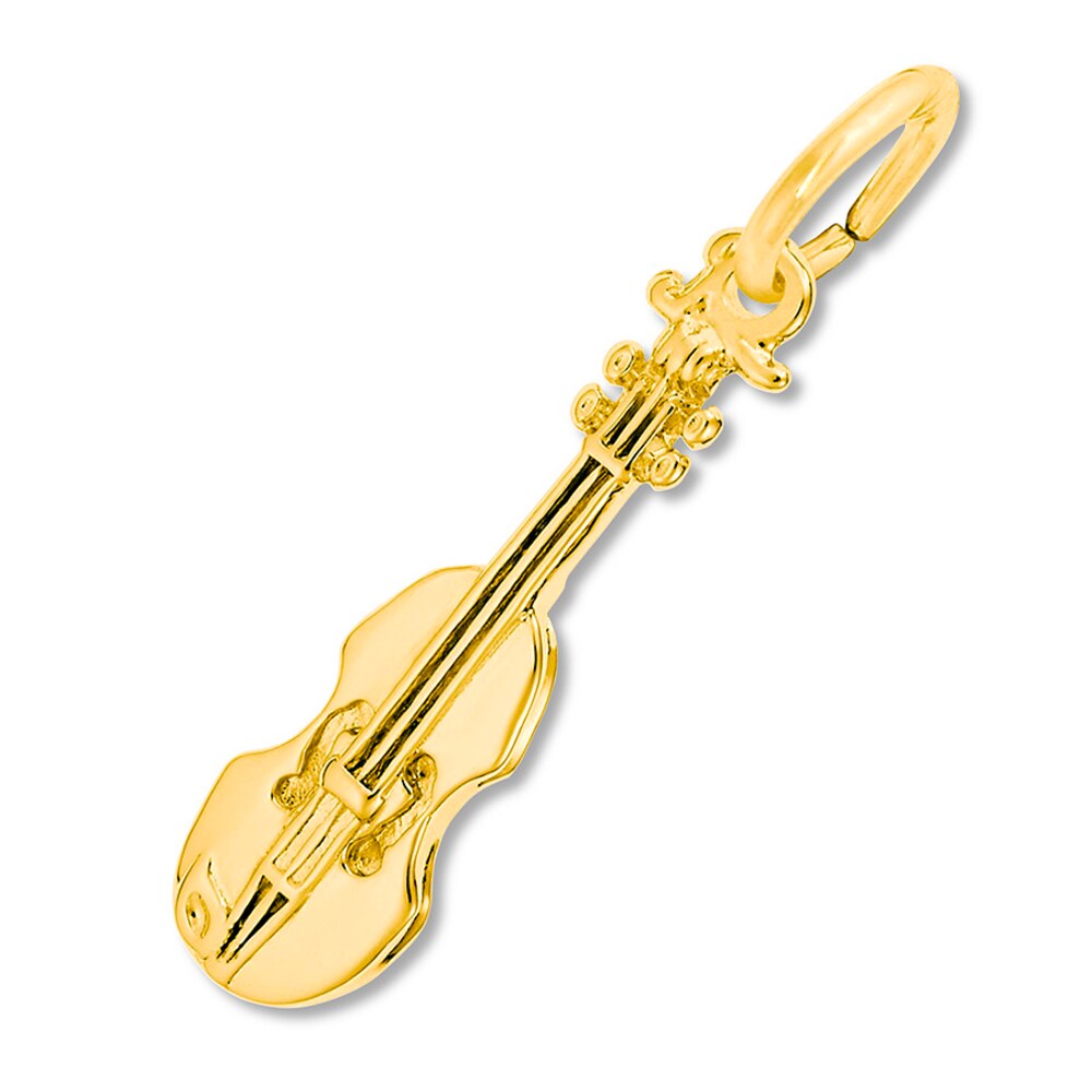 Violin Charm 14K Yellow Gold vfKLTtEA [vfKLTtEA]