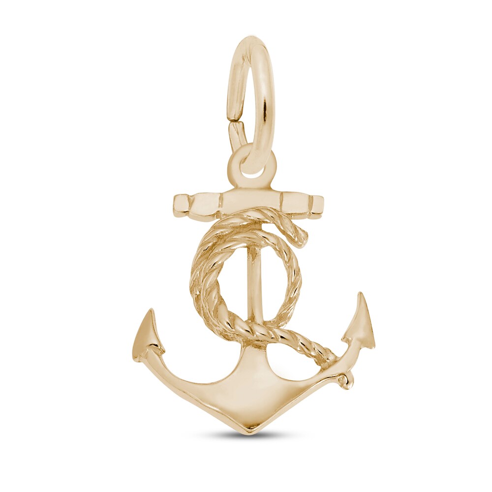 Ships Anchor Charm 14K Yellow Gold vq0rmeBI