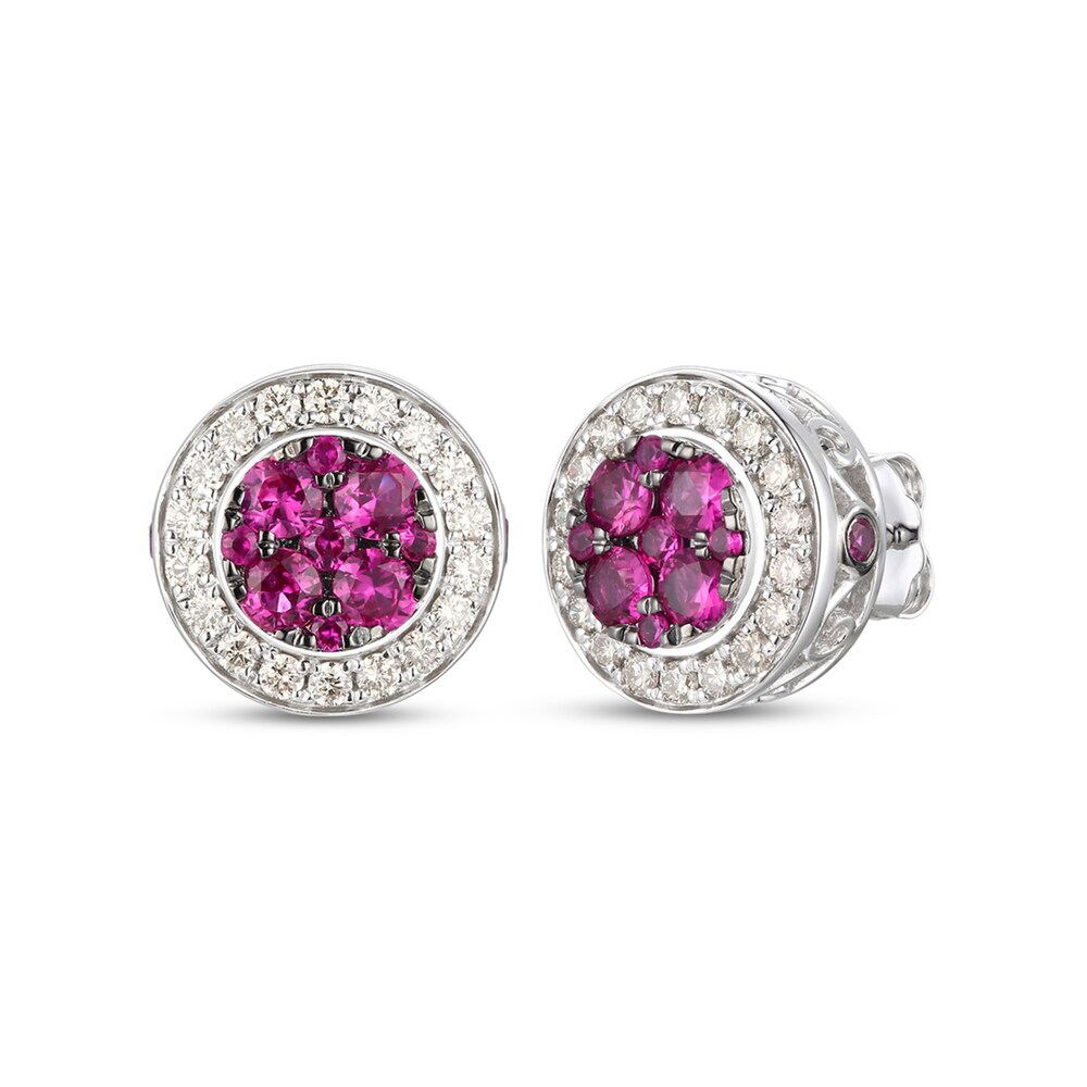 Le Vian Natural Ruby Stud Earrings 1/2 ct tw Diamonds 14K Vanilla Gold vqeMRvJ0