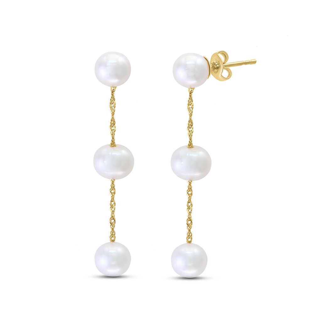 LALI Jewels Cultured Freshwater Pearl Drop Earrings 14K Yellow Gold w1M0NqjX