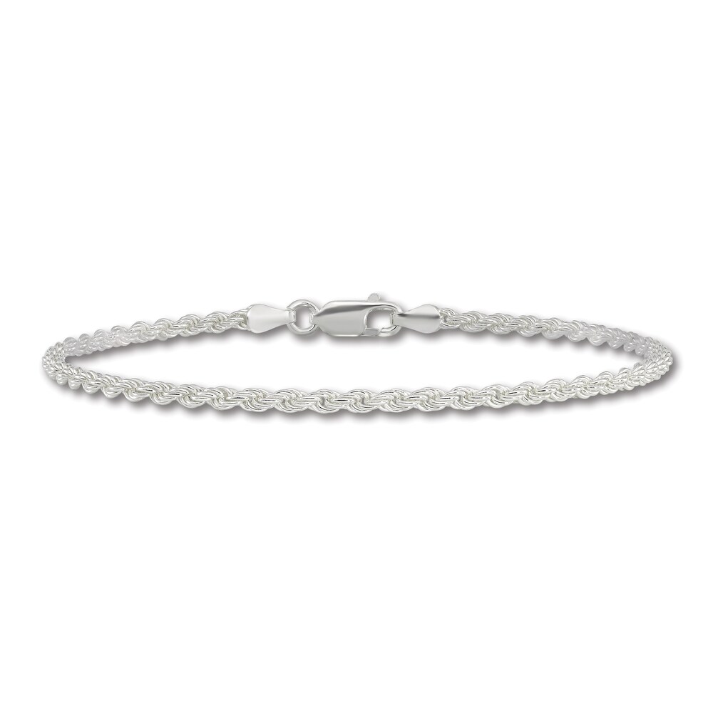 Rope Chain Bracelet Sterling Silver wIlDjgBJ