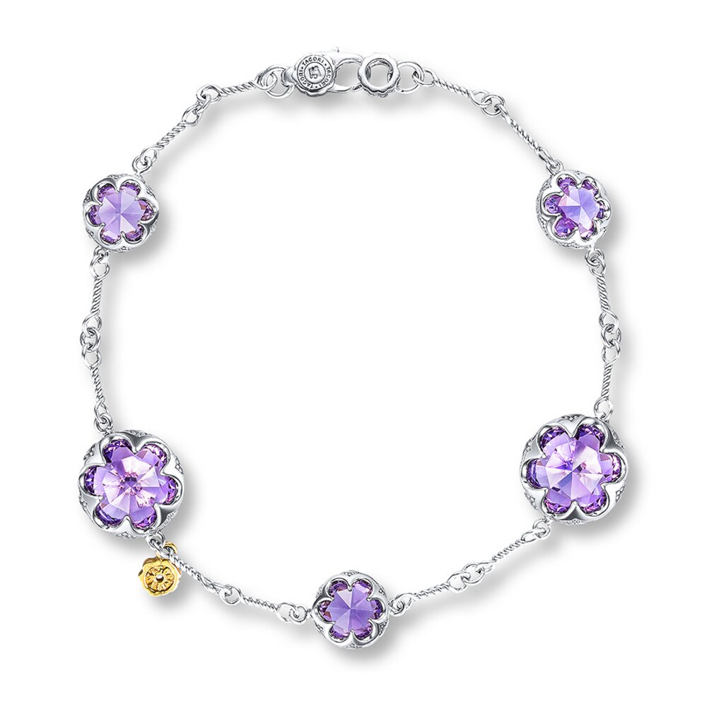 Tacori Amethyst Bracelet Sterling Silver/18K Yellow Gold wM1C2Kf8