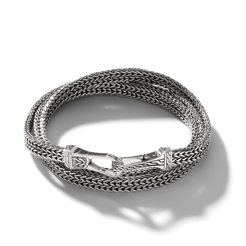 John Hardy Classic Chain Heishi Bracelet Sterling Silver - Medium wO965S0x