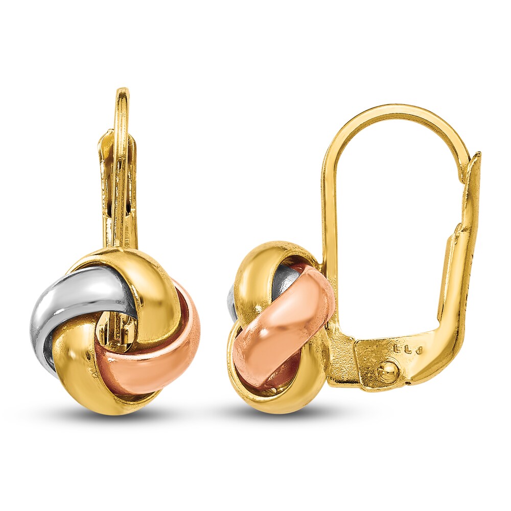 Love Knot Earrings 14K Tri-Tone Gold wwuVy2nJ