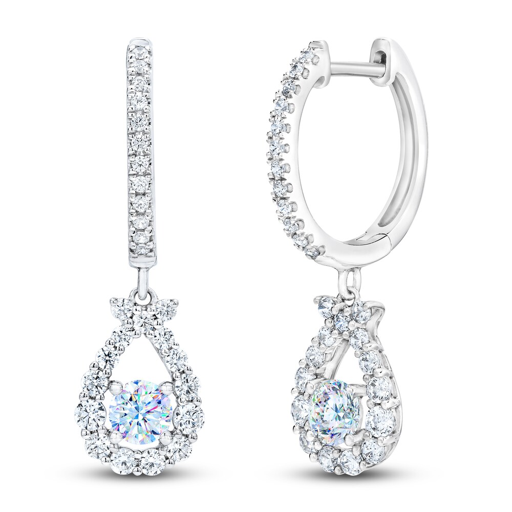 THE LEO First Light Diamond Drop Earrings 1-1/8 ct tw 14K White Gold wyzwoXAb