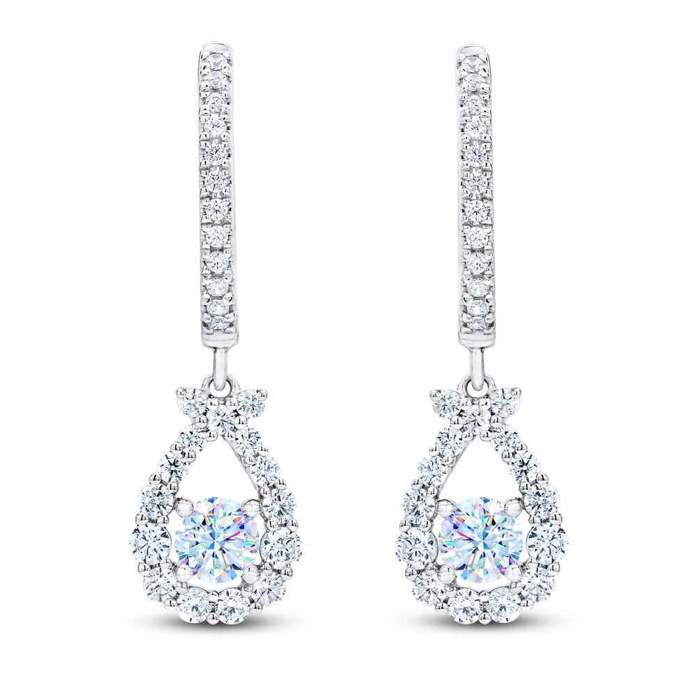 THE LEO First Light Diamond Drop Earrings 1-1/8 ct tw 14K White Gold wyzwoXAb
