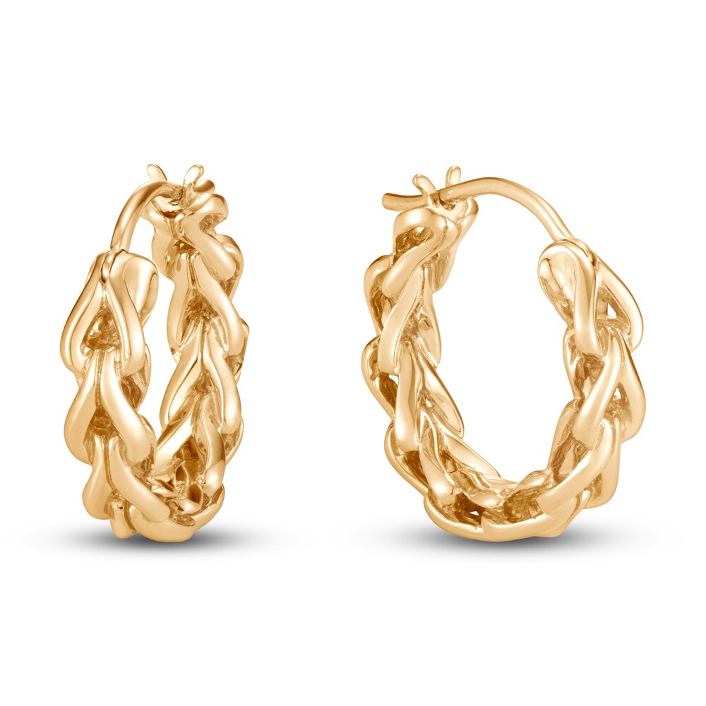 John Hardy Classic Chain Hoop Earrings 18K Yellow Gold x1PIRnN1