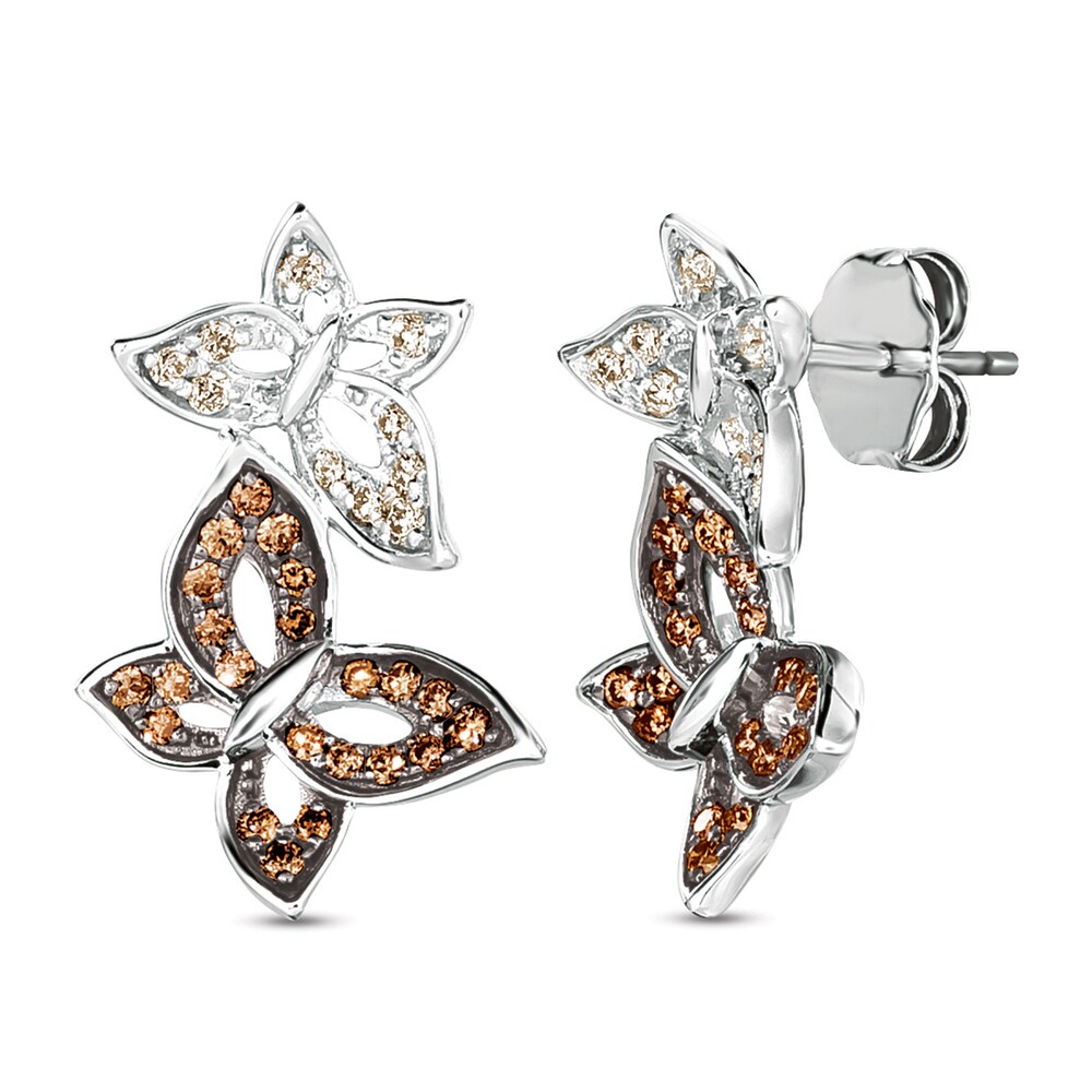Le Vian Diamond Earrings 1/3 ct tw Round 14K Vanilla Gold x1tQI2cS