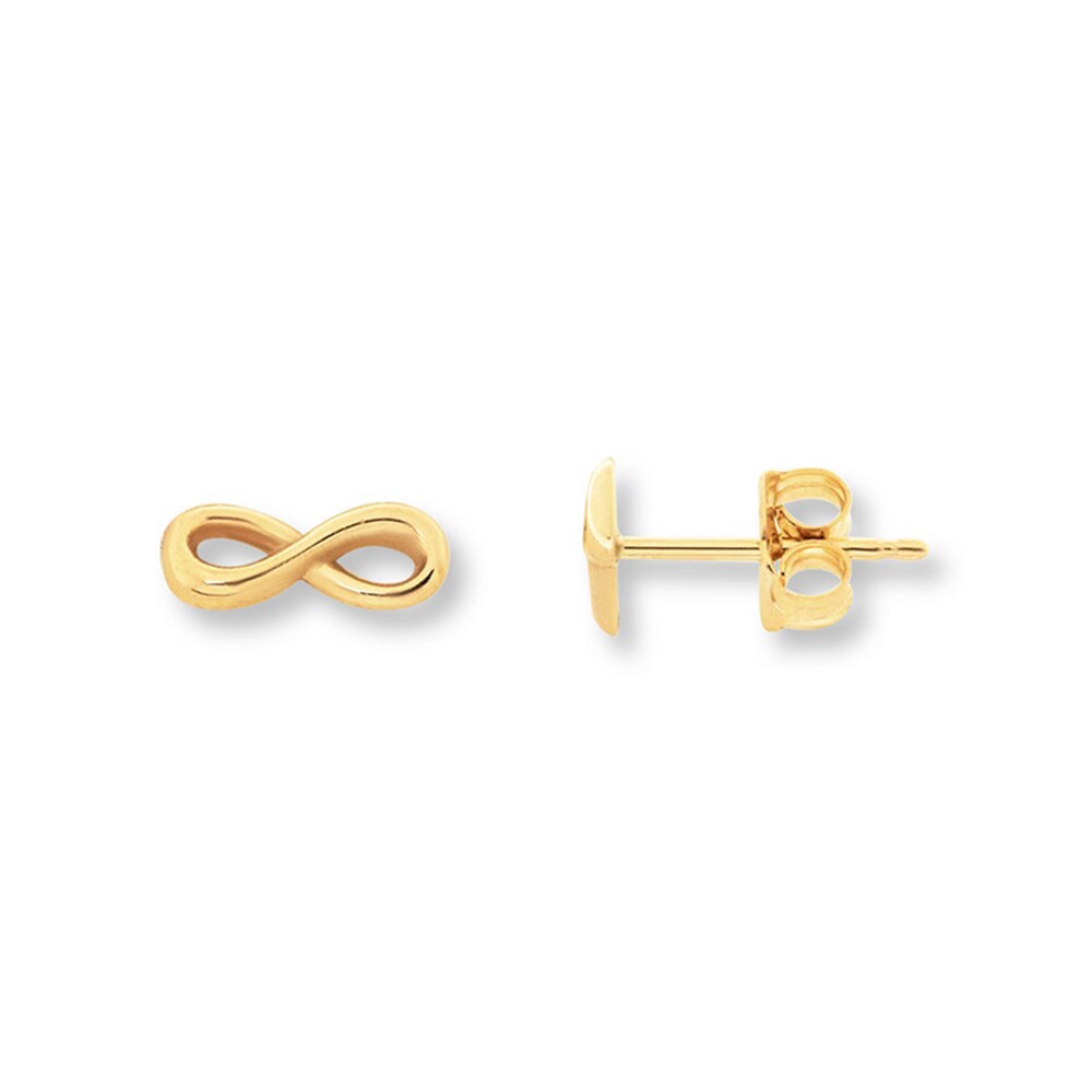 Young Teen Infinity Symbol Earrings 14K Yellow Gold x3WexDEe