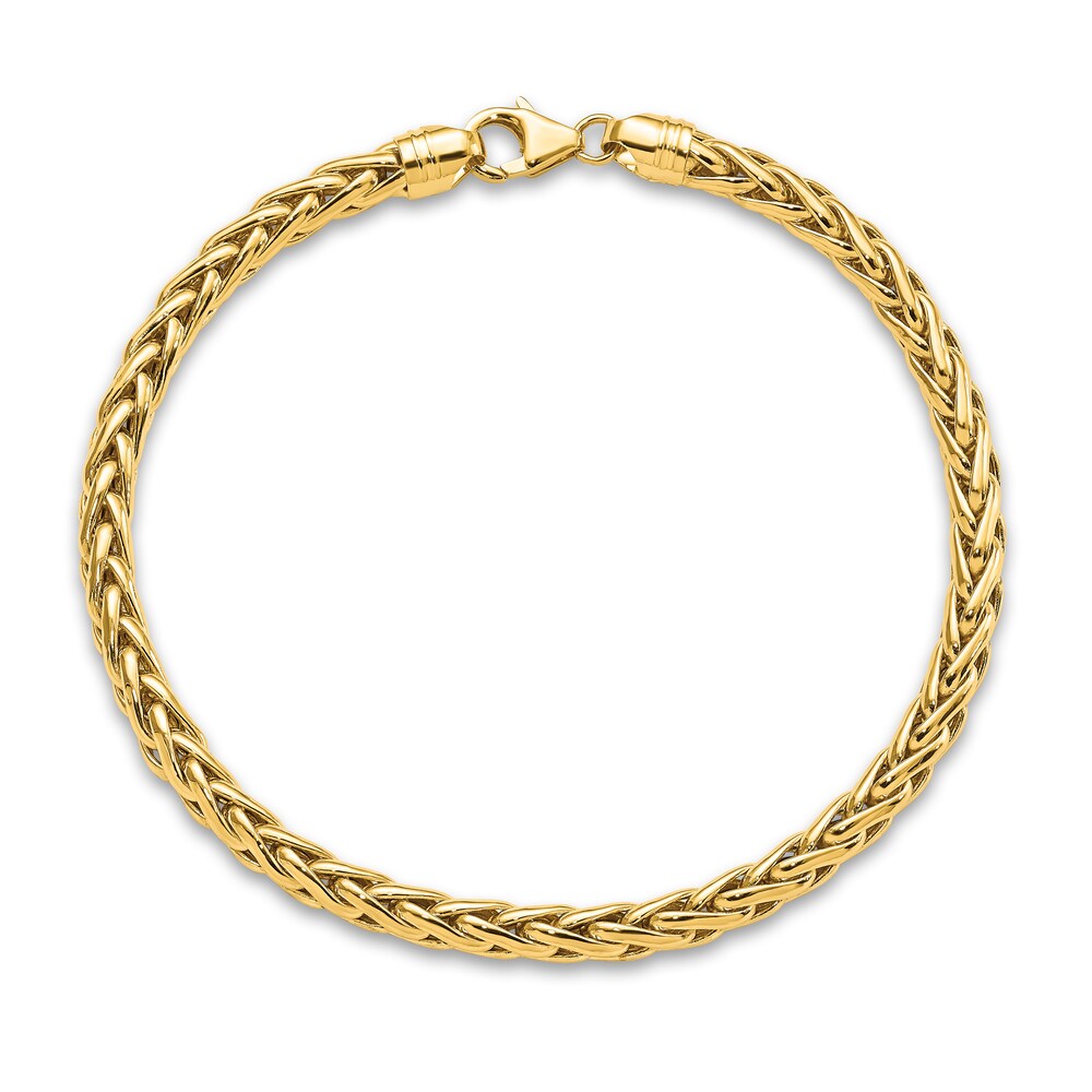 Men\'s Wheat Chain Bracelet 14K Yellow Gold 5.0mm 8.5\" x3aipNv1