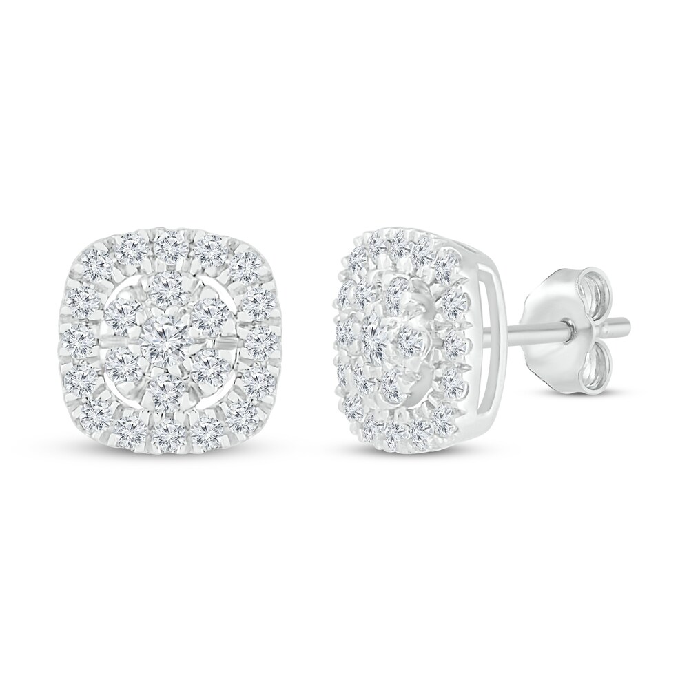 Diamond Stud Earrings 3/8 ct tw Round 10K White Gold xCa8CsJq