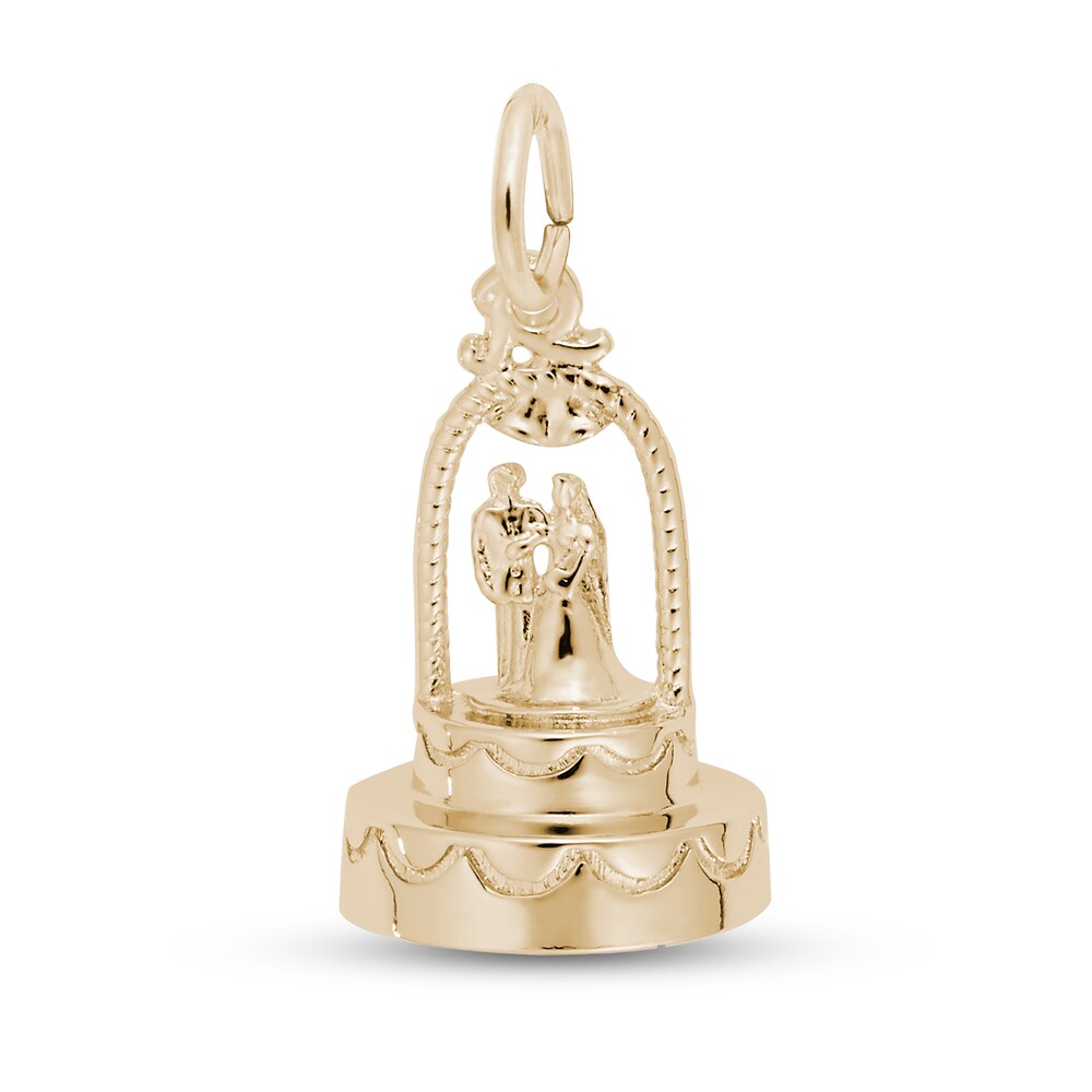 Wedding Cake Charm 14K Yellow Gold xCkgxbzO