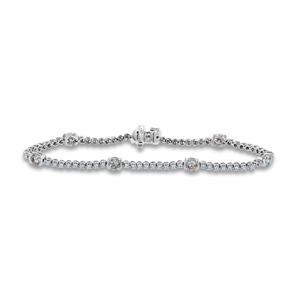 THE LEO First Light Diamond Bracelet 2-1/2 ct tw Round 14K White Gold xF1zKUrN