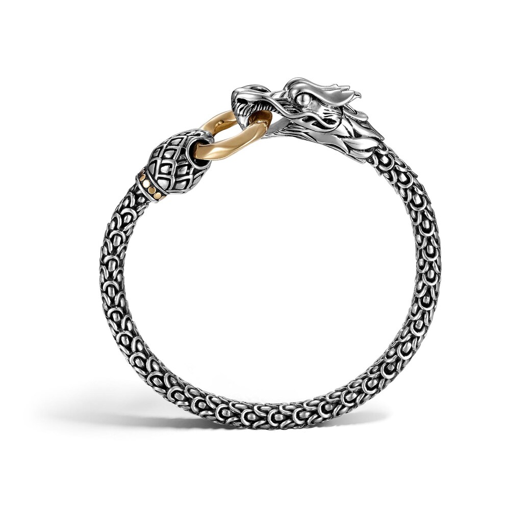 John Hardy Legends Naga 6MM Station Bracelet in Silver and 18K Gold, Large xFuEh0EH