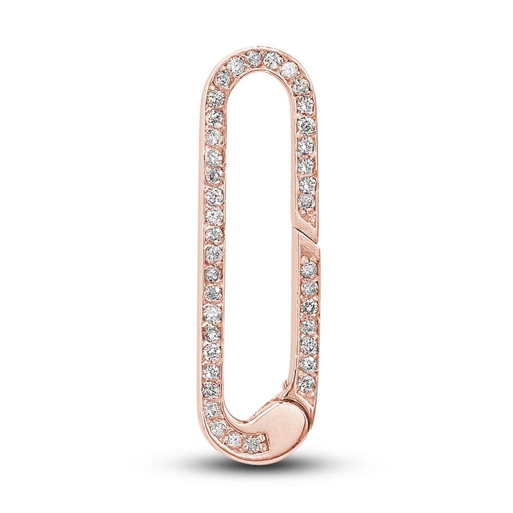 Oval Push Charm 1/5 ct tw Diamond 14K Rose Gold xJHBWDr1 [xJHBWDr1]