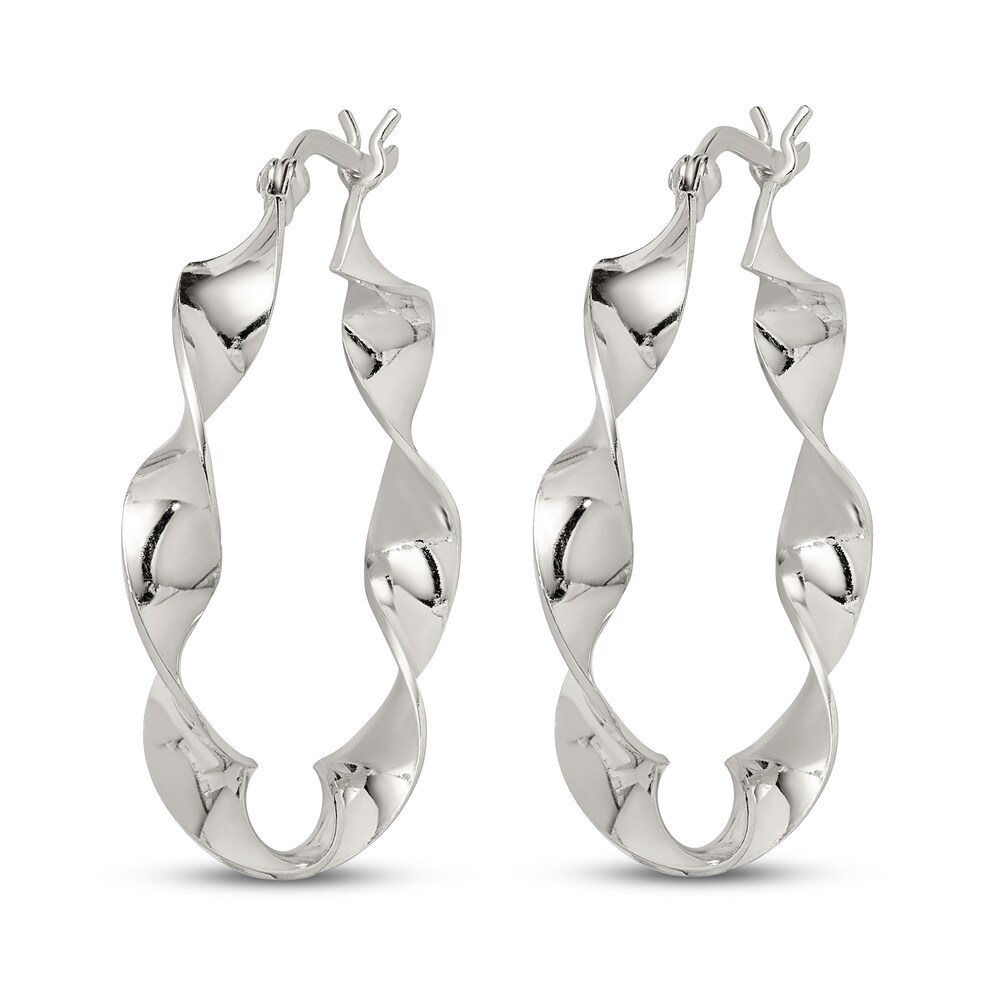 Twisted Hoop Earrings Sterling Silver xV0NcR1l