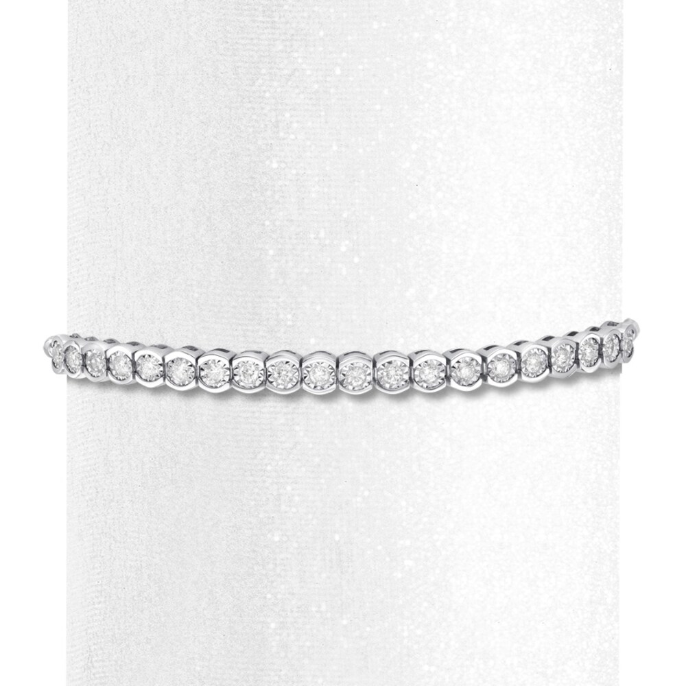 Diamond Bolo Bracelet 1 carat tw Round Sterling Silver xZz7540F