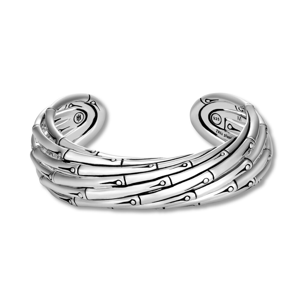 John Hardy Bamboo Flex Cuff Bracelet Sterling Silver, Medium xnoz5MW0