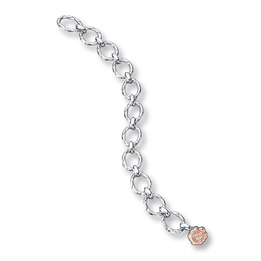 Tacori Link Bracelet Sterling Silver/18K Rose Gold 7.25\" Length xvgKuCJH