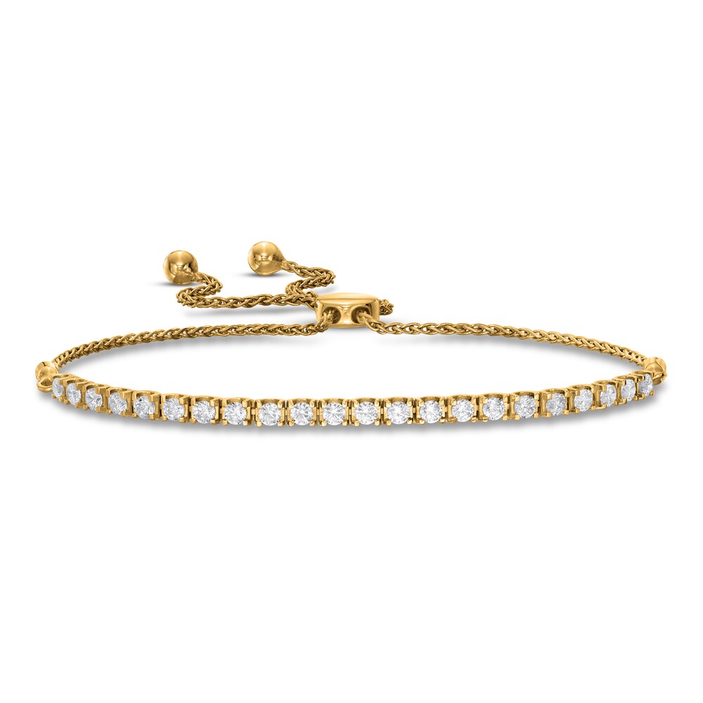 Lab-Created Diamond Tennis Bracelet 1 ct tw Round 14K Yellow Gold y7YXep7z