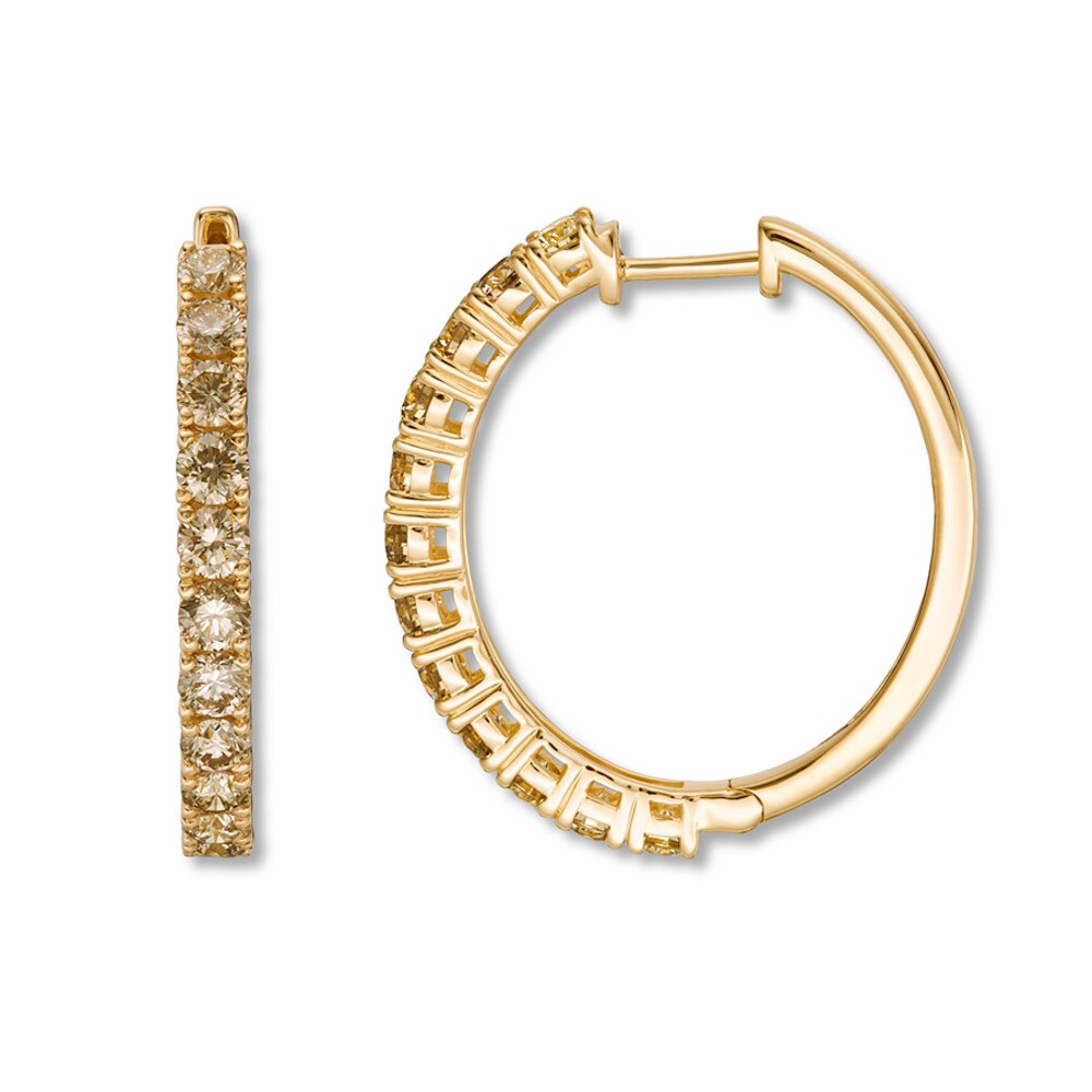 Le Vian Diamond Hoop Earrings 2 carats tw 14K Honey Gold y9MICcxL