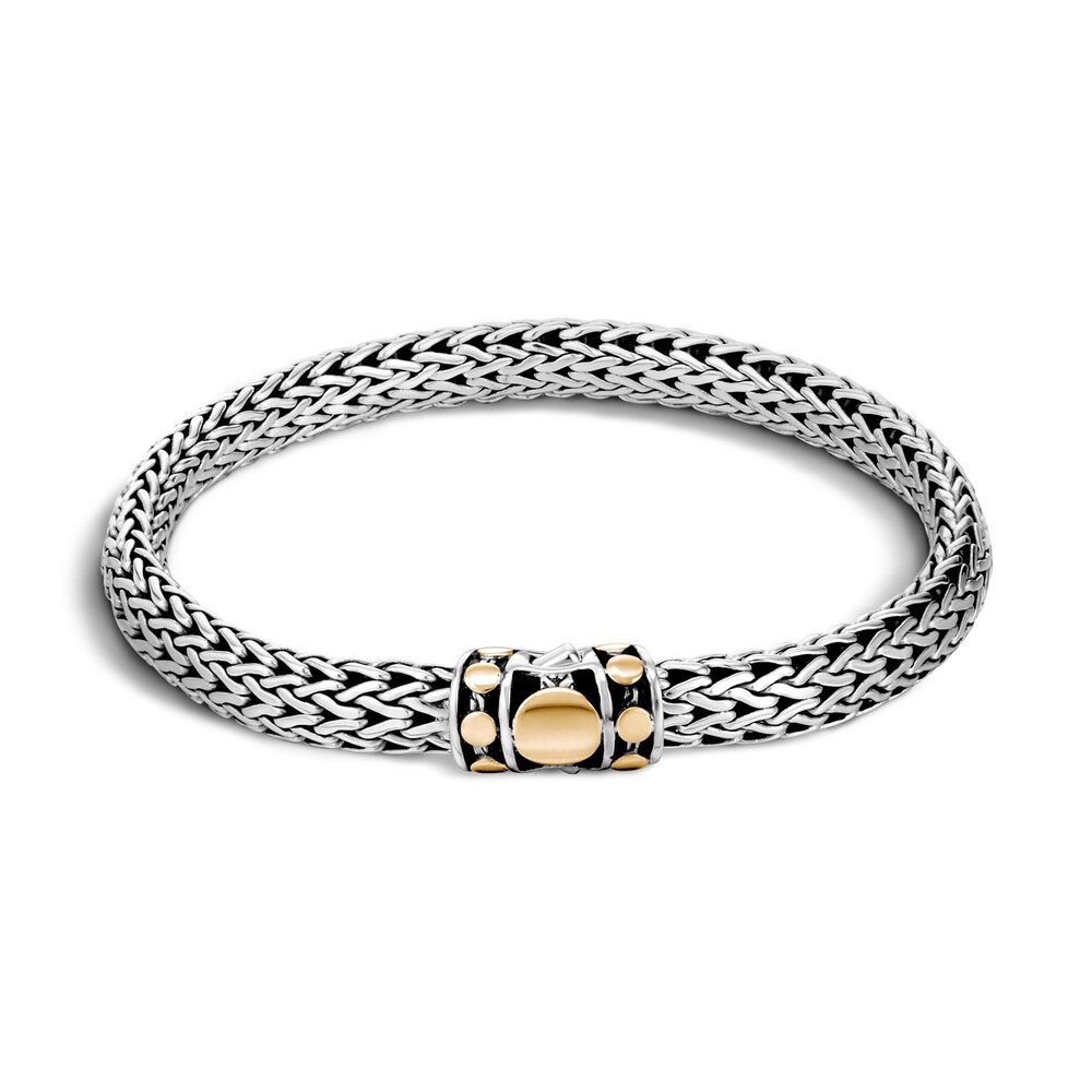 John Hardy Dot 6.5MM Bracelet in Silver and 18K Gold, Large y9Q8iaJT