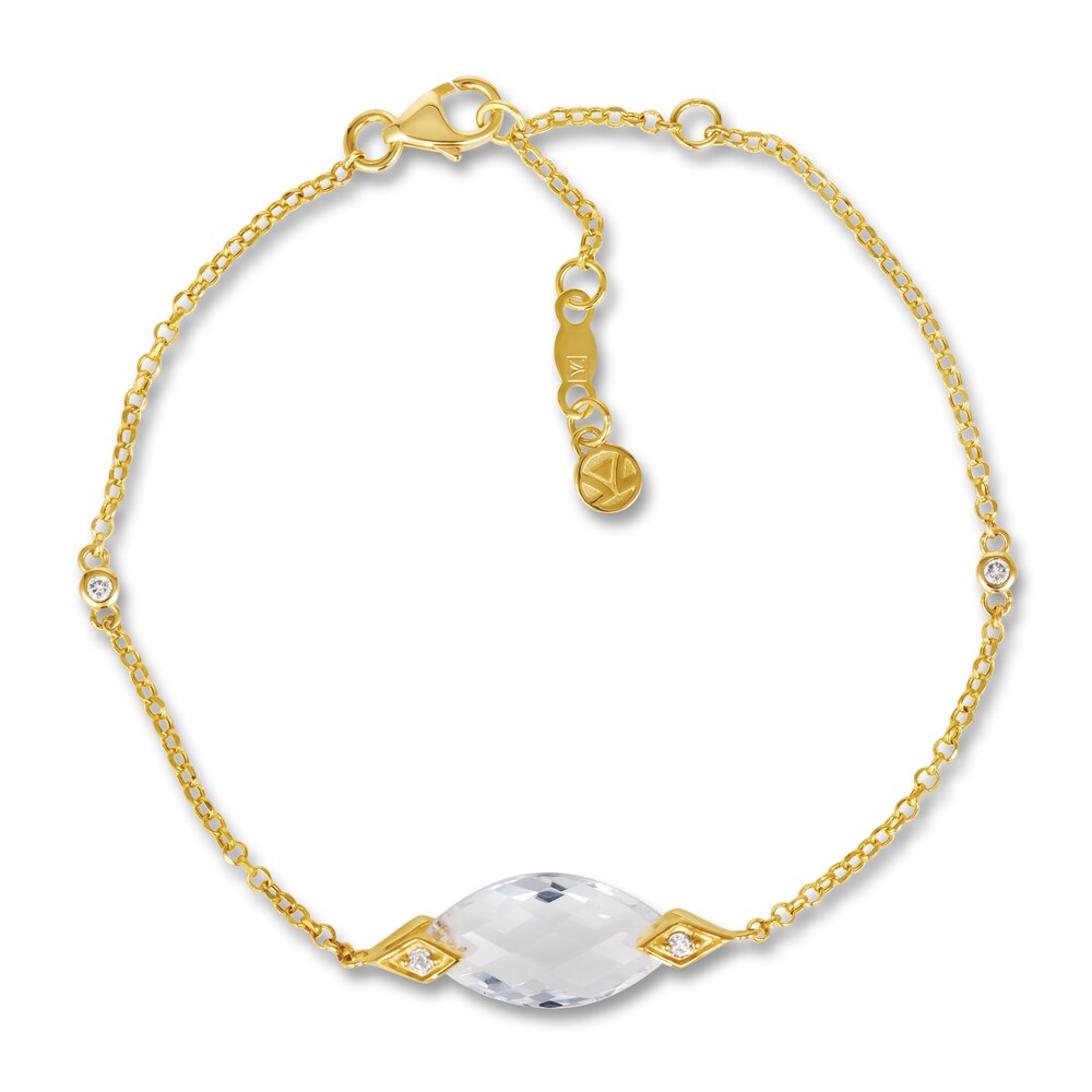 Le Vian Natural Crystal Bracelet 1/15 ct tw Diamonds 14K Honey Gold yJZtGor3