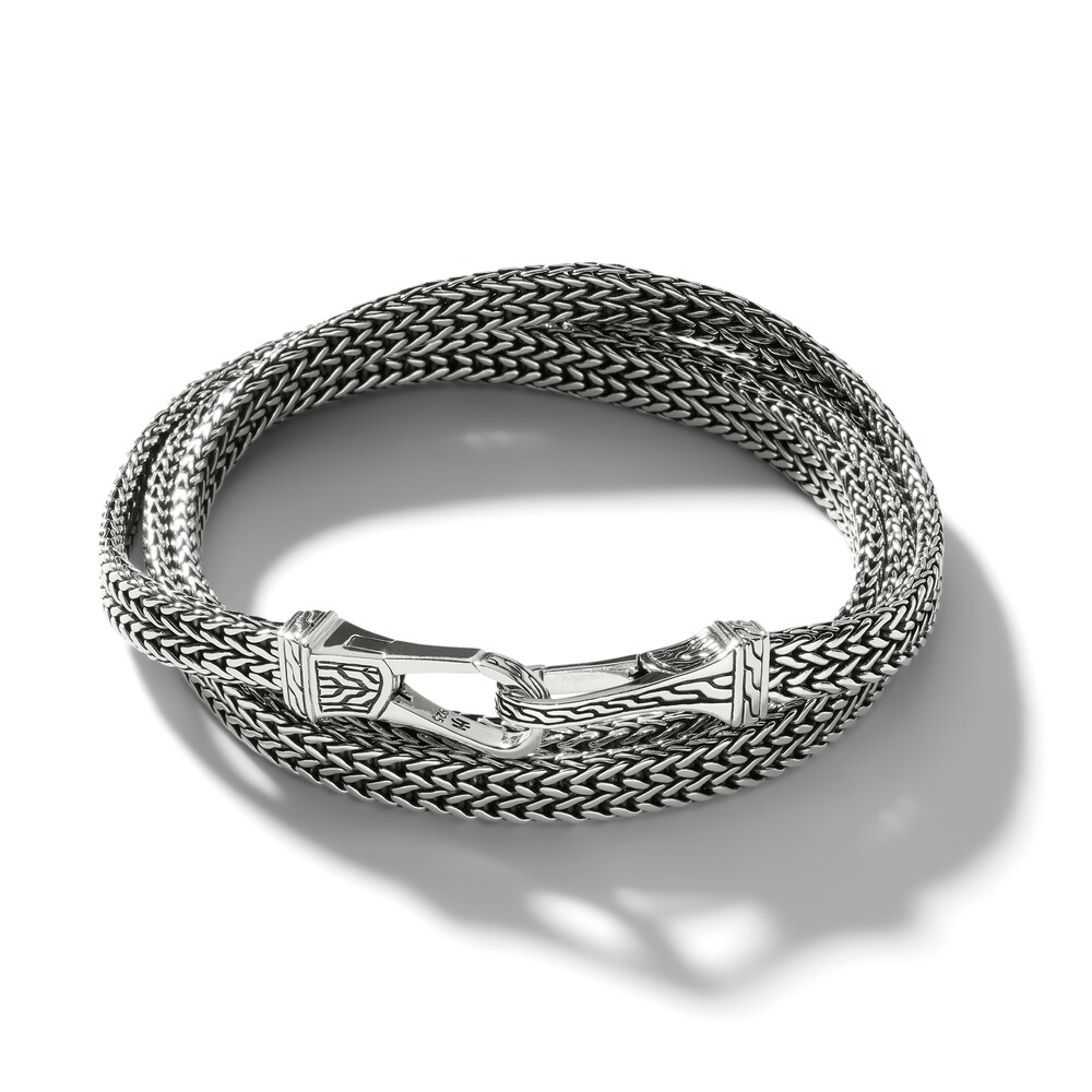 John Hardy Men's Classic Chain Wrap Bracelet Sterling Silver, Large yXvnzs1s