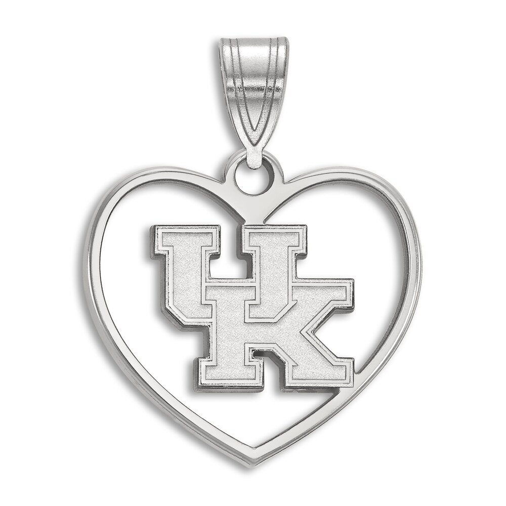 University of Kentucky Heart Necklace Charm Sterling Silver ynMtSN38