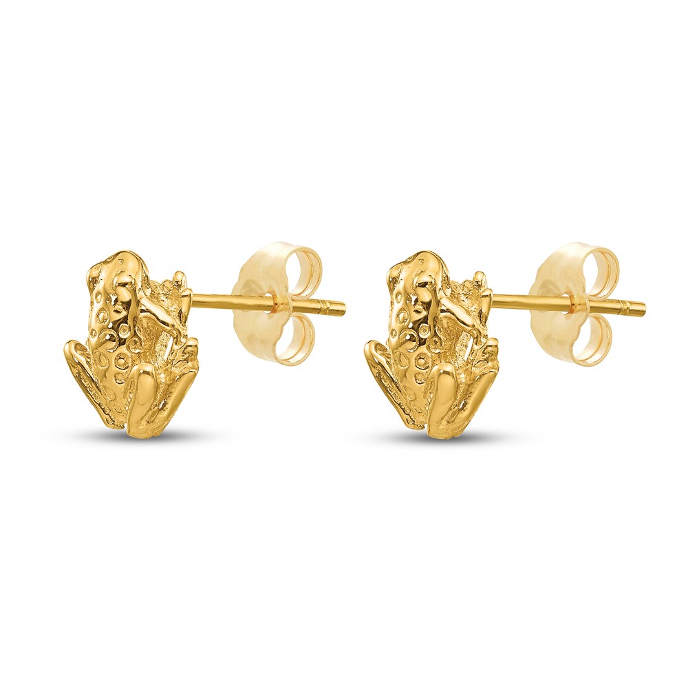 Mini Frog Stud Earrings 14K Yellow Gold ypHsWPQx