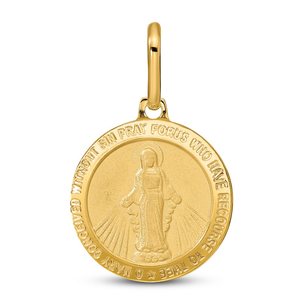 Polished Round Medal Charm 14K Yellow Gold yqJq3a00