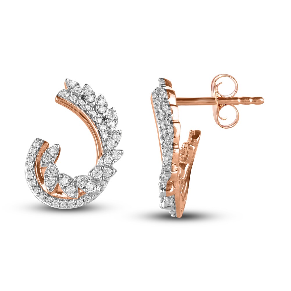 Diamond Earrings 1/2 ct tw Round 14K Rose Gold ytJ4csPu