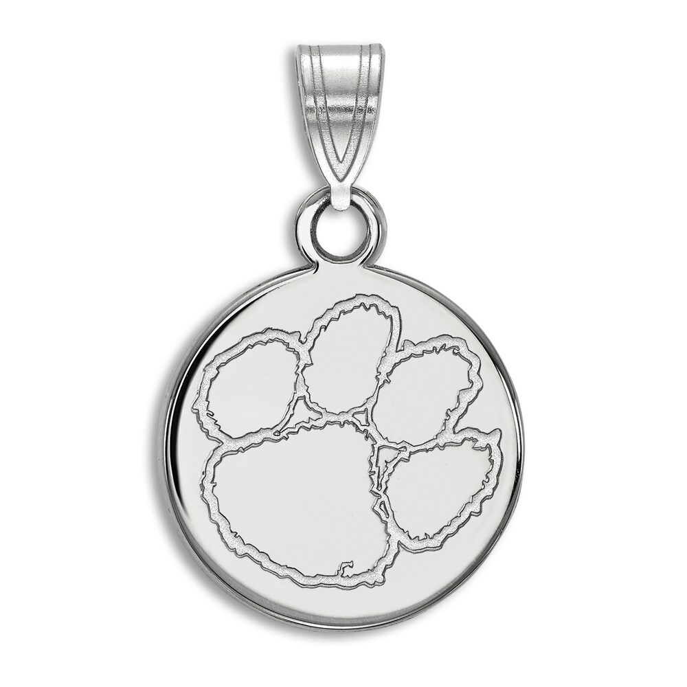 Clemson University Small Disc Necklace Charm Sterling Silver yyVtrTZM [yyVtrTZM]