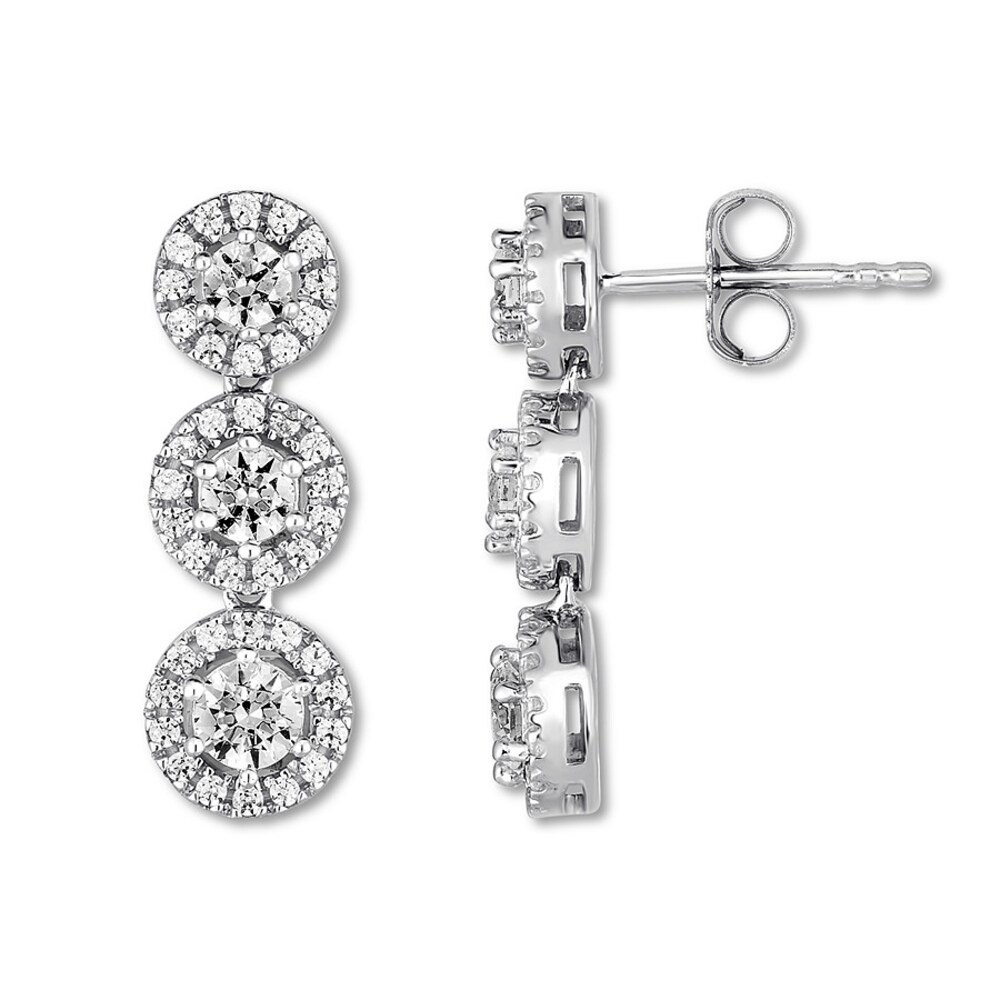 Diamond Earrings 1 ct tw Round-cut 14K White Gold z5gzfLyB