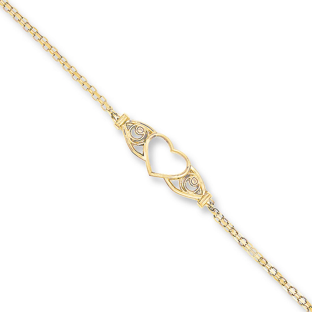 Heart Anklet 14K Yellow Gold zAkjaYB4