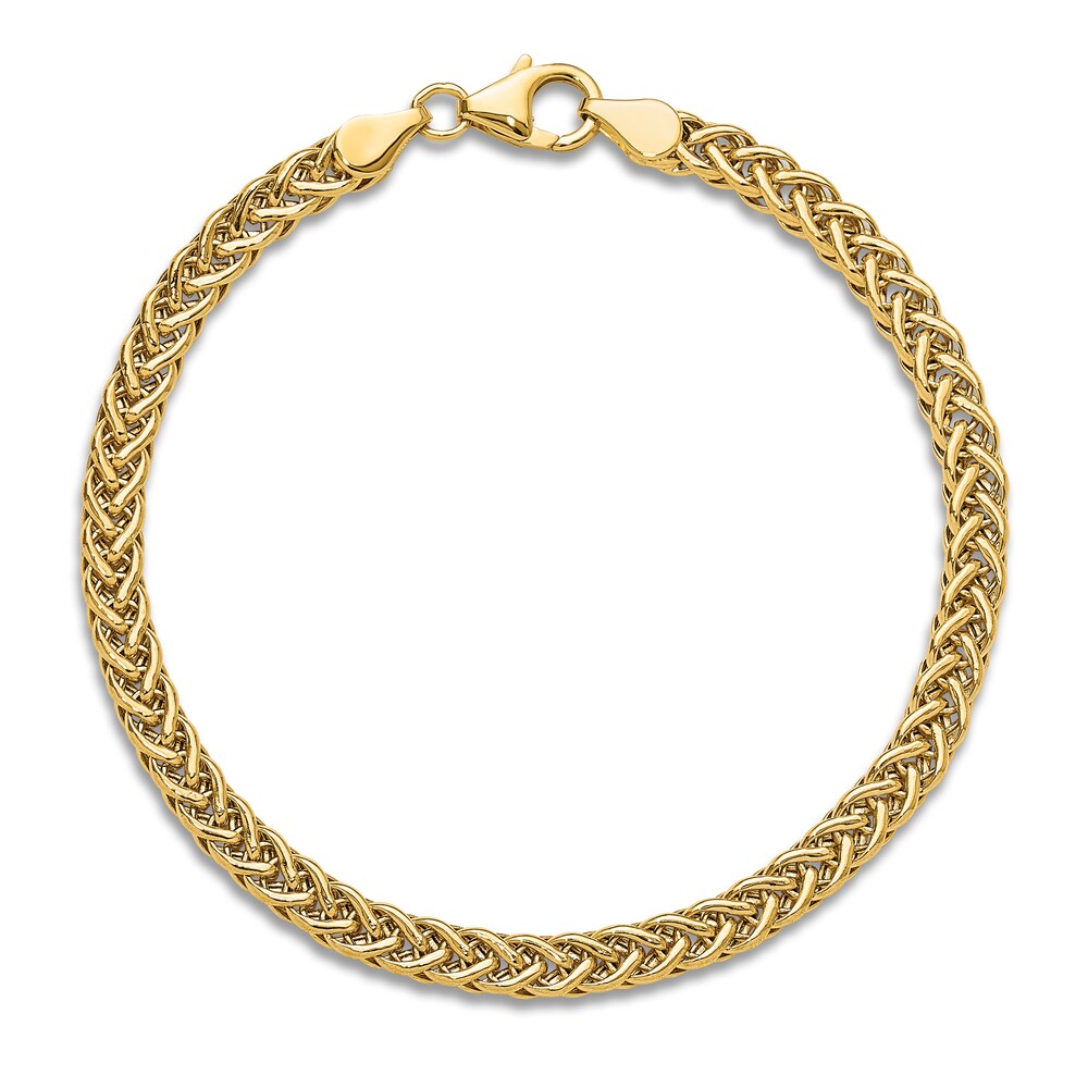 High-Polish Link Bracelet 14K Yellow Gold 7.5\" zT4c7WZx