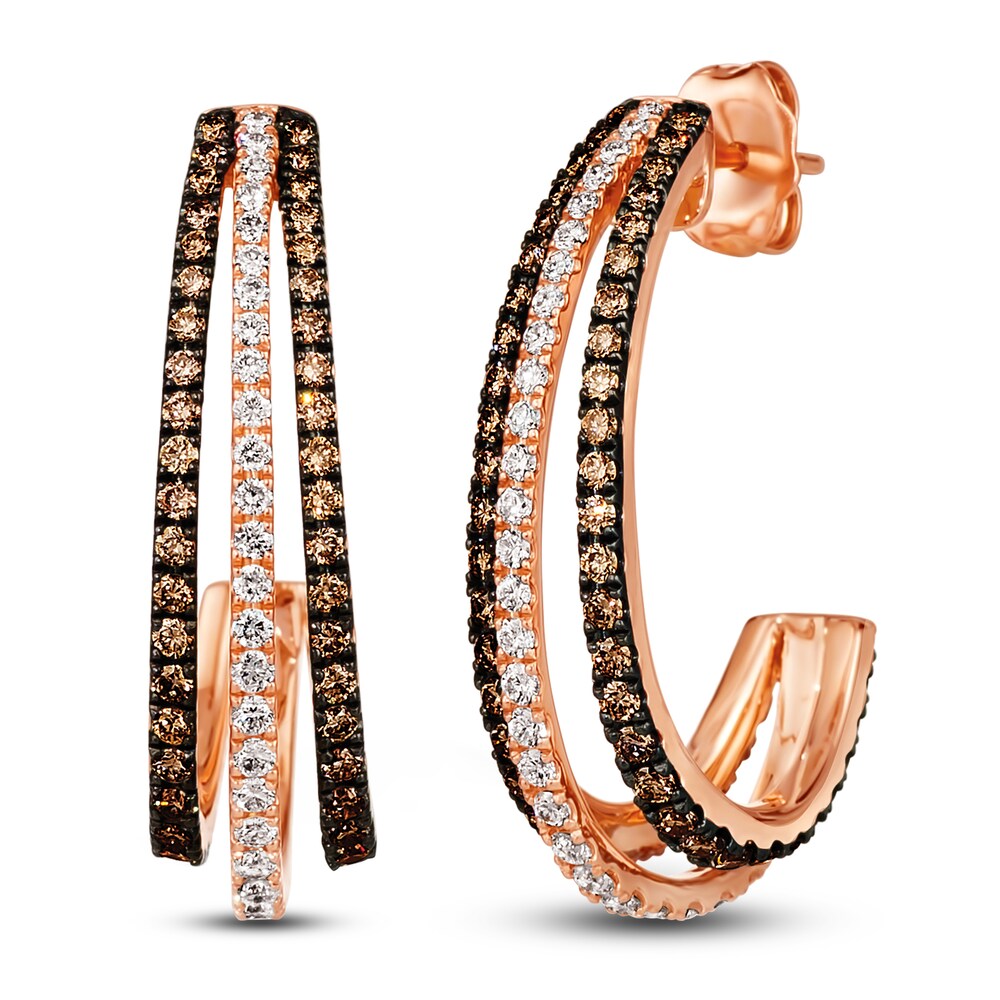 Le Vian Diamond Earrings 1-5/8 ct tw Diamonds 14K Strawberry Gold zTWwh8rg