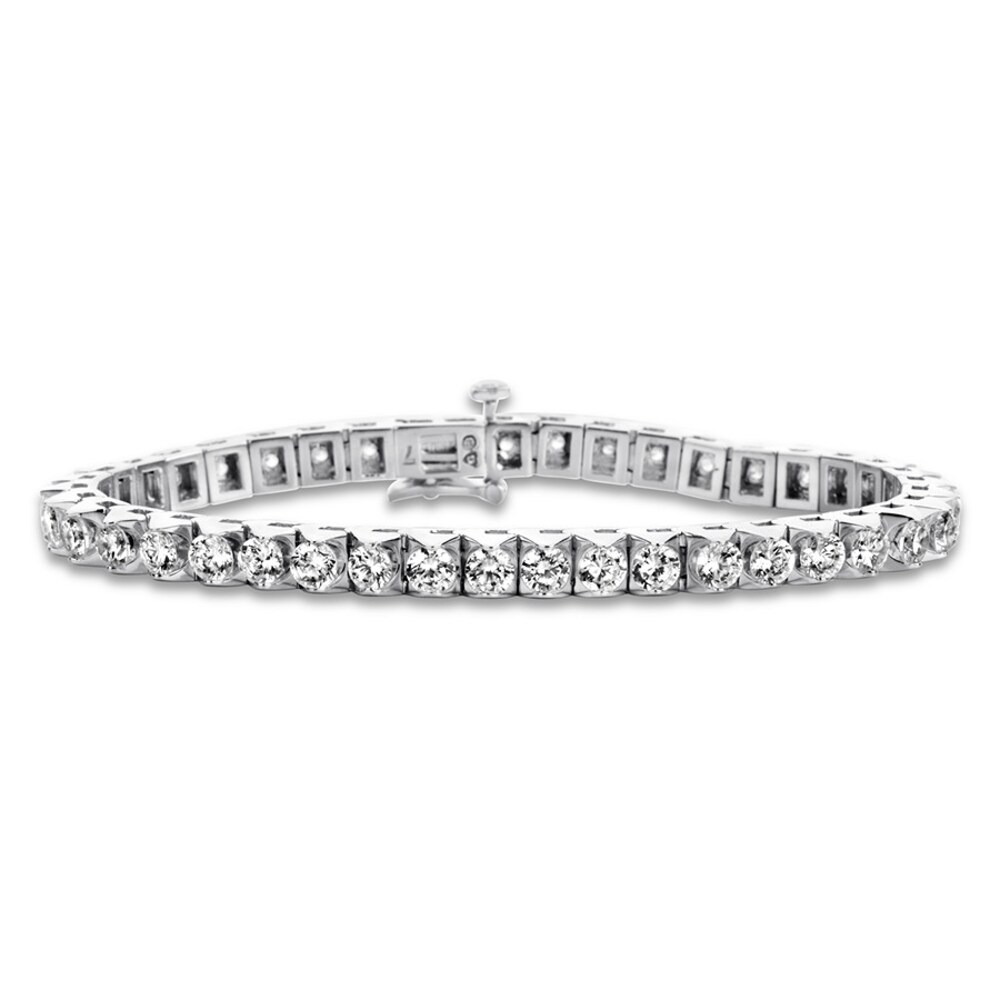 Diamond Tennis Bracelet 6-1/2 ct tw Round-cut 14K White Gold zVyiWxT9