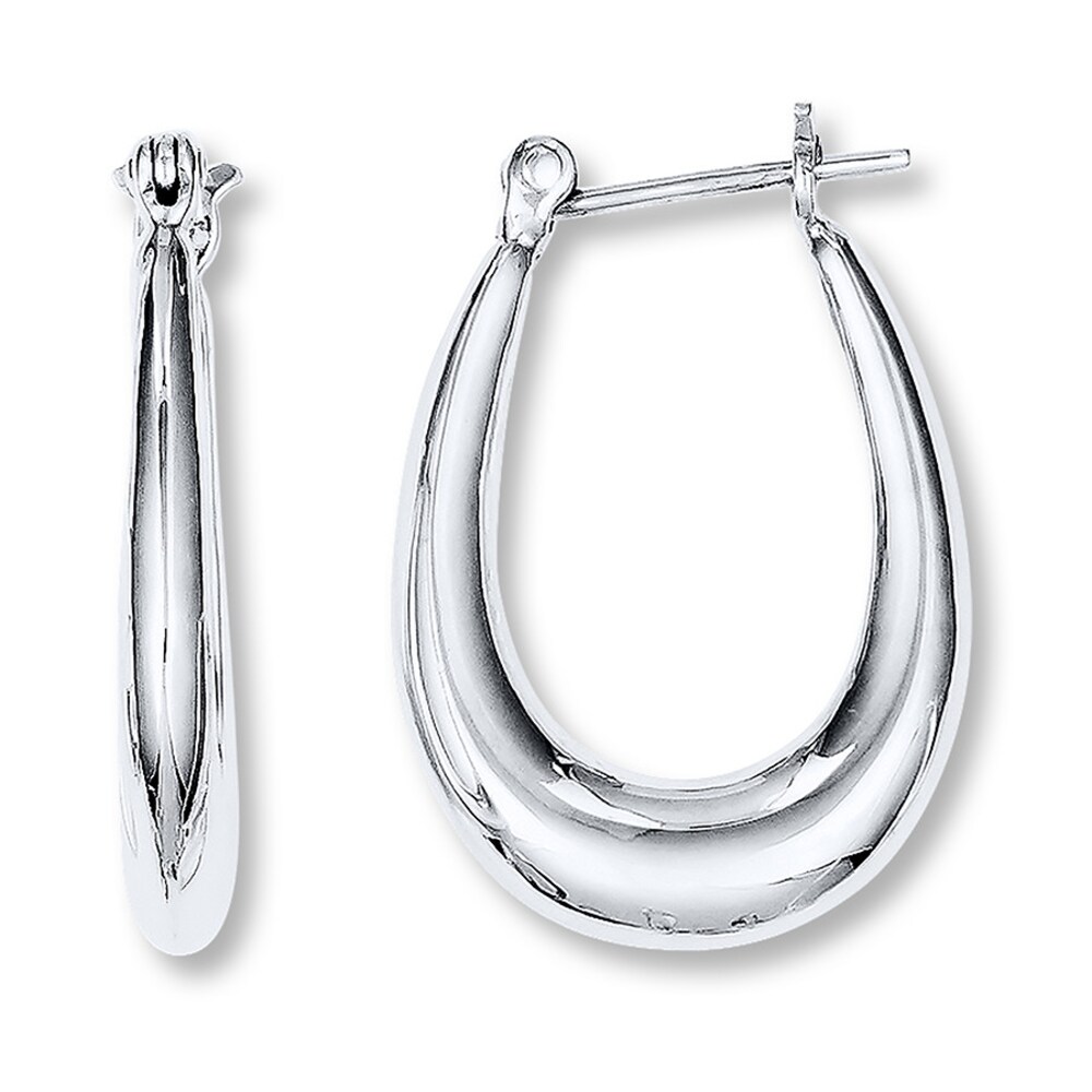 Oval Hoop Earrings Sterling Silver zbnYrTQe