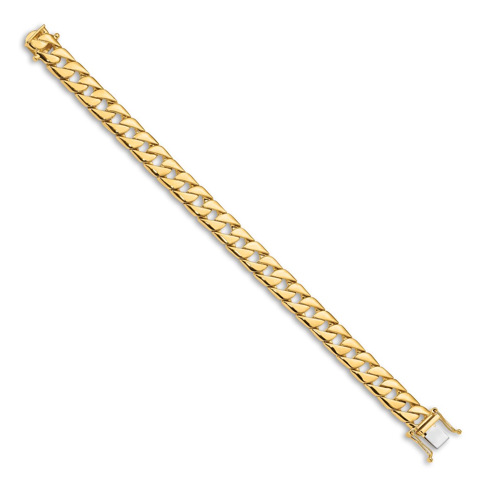 Men\'s Curb Link Bracelet 14K Yellow Gold 10.2mm 8\" ziUJVNOi