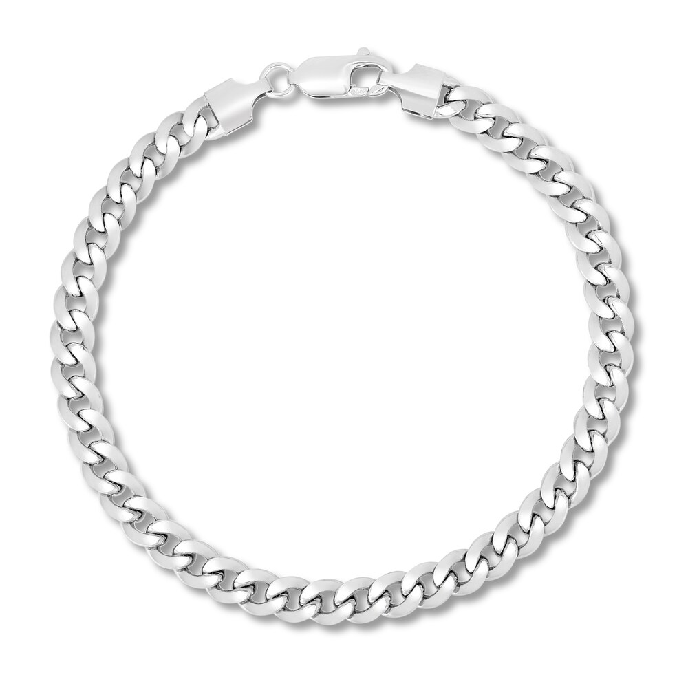 Miami Cuban Link Bracelet 14K White Gold 8.5" zw1PejrJ