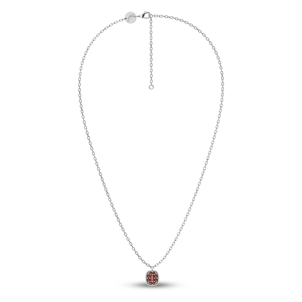 Juliette Maison Natural Garnet Pendant Necklace 10K White Gold 01Q92Pay